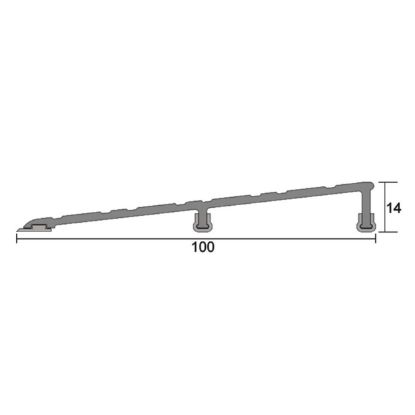 IS4070 - 14mm High Ramped Threshold 100mm Wide