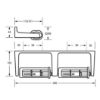 ML825 - Double Toilet Roll Holder - Restricted Feed